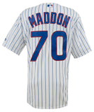 2016 Cubs Team Signed Maddon 2016 WS White Majestic Jersey w/INS -26 Sig -SS COA
