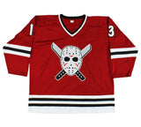 Ari Lehman Signed Friday the 13th Custom Red Jersey w-Crystal Lake Insc