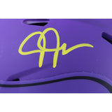 Justin Jefferson Autographed Minnesota Vikings Rave Mini Helmet Beckett 50139