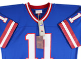 Giants Phil Simms "SB XXI MVP" Signed Blue Mitchell & Ness Jersey BAS Witnessed