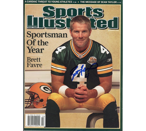 Brett Favre Signed Packers Sportsman of the Year Sports Illustrated Magazine