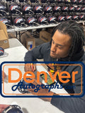 Nik Bonitto Autographed/Signed Denver Broncos 24 Mini Helmet Beckett 49129