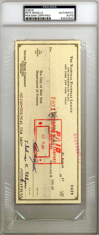 Pete Rozelle Autographed Signed 3.5x8.5 Check NFL Commissioner PSA/DNA #83933930