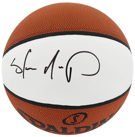 Shawn Kemp Signed Spalding White Panel Full Size Basketball - (SCHWARTZ COA)