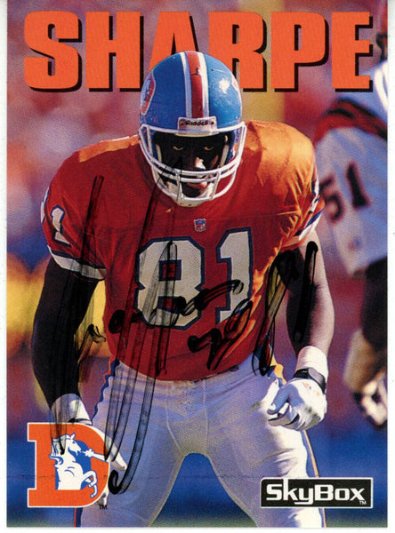 Shannon Sharpe Signed 1992 Skybox #245 Trading Card Beckett 44813