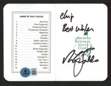 Nick Faldo Signed 3.25x4.75 Masters Augusta National Golf Club Scorecard BAS