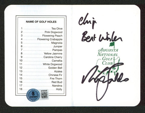 Nick Faldo Signed 3.25x4.75 Masters Augusta National Golf Club Scorecard BAS