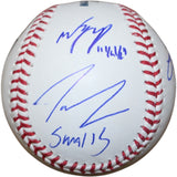 Sandlot Signed OML Baseball Patrick Renna +6 Character Name Beckett 50747