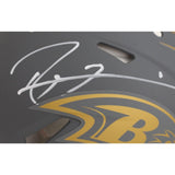 Ray Lewis Autographed Baltimore Ravens Authentic Slate Helmet Beckett 48033