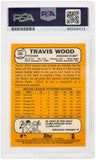 Travis Wood Signed Cubs 2017 Topps Heritage Baseball Card #395 - (PSA Slabbed)