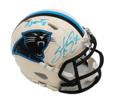 Steve Smith Sr Signed Carolina Panthers Speed Retro NFL Mini Helmet with 1 Insc.