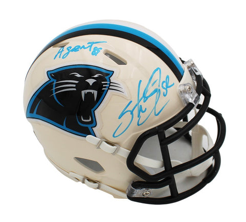 Steve Smith Sr Signed Carolina Panthers Speed Retro NFL Mini Helmet with 1 Insc.