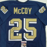 Autographed/Signed LESEAN MCCOY Pittsburgh Blue College Football Jersey JSA COA