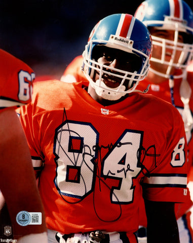 Shannon Sharpe Autographed/Signed Denver Broncos 8x10 Photo Beckett 57727