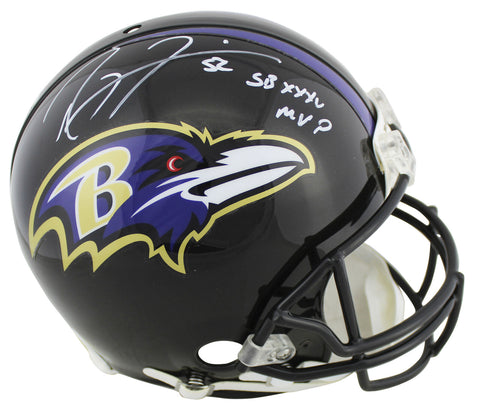Ravens Ray Lewis "SB XXXV MVP" Signed Proline Full Size Helmet BAS Witnessed