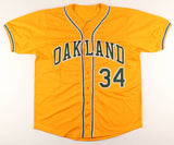 Rollie Fingers Signed Oakland Athletics Jersey (JSA) 3xWorld Series Champion A's