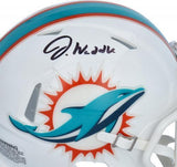Jaylen Waddle Miami Dolphins Signed Riddell Speed Mini Helmet