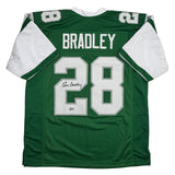 Autographed/Signed Bill Bradley Philadelphia Kelly Green Jersey Beckett BAS COA