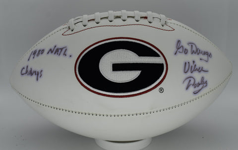 Vince Dooley Signed/Autographed Georgia Bulldogs Logo Football JSA 212319