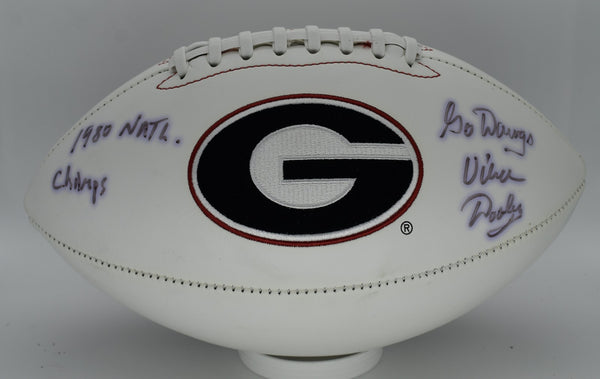 Vince Dooley Signed/Autographed Georgia Bulldogs Logo Football JSA 212319