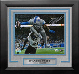 D'Andre Swift Hurdle Detroit Lions Autographed 8x10 Framed Photo Fanatics COA