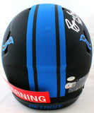 Barry Sanders Signed Lions F/S Eclipse Speed Authentic Helmet w/2Insc-Beckett