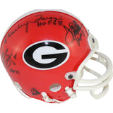 Terrell Davis Champ Bailey Charley Trippi Signed Georgia Mini Helmet BAS 52748