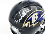 DERRICK HENRY AUTOGRAPHED RAVENS BLACK SPEED MINI HELMET BECKETT WITNESS 230108