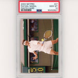 Graded 2003 Netpro RAFAEL NADAL #27 Photo Card Rookie Tennis Card PSA 10 Mint