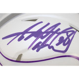 Adrian Peterson Autographed Minnesota Vikings 24 Alt Mini Helmet Beckett 50843