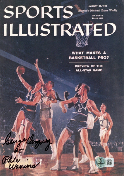 George Dempsey Autographed Philadelphia Warriors 7x10 Photo Beckett 57243