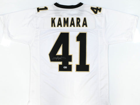 Alvin Kamara Autographed White Pro Style Jersey - Beckett W Hologram
