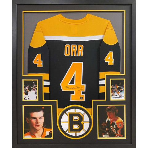 Bobby Orr Autographed Signed Framed Boston Bruins Jersey GREAT NORTH ROAD