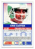 Cris Carter Autographed Eagles 1989 Score Rookie Card #73 (SCHWARTZ COA)