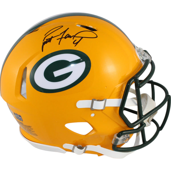 Brett Favre Autographed Green Bay Packers Authentic Helmet Beckett Witness 49189