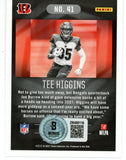 Tee Higgins Autographed/Signed 2021 Panini #41 Trading Card Beckett 50240