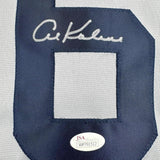 Framed Autographed/Signed Al Kaline 35x39 Detroit Grey Baseball Jersey JSA COA