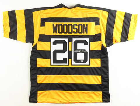 Rod Woodson Signed Pittsburgh Steelers Bumble Bee Throwback Jersey (Beckett) D.B