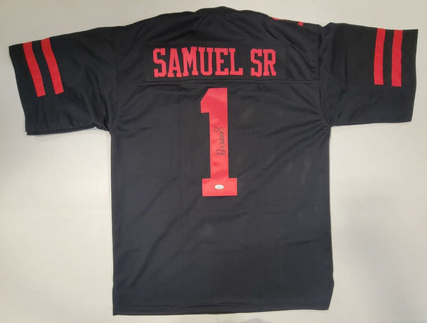 DEEBO SAMUEL SIGNED AUTOGRAPHED PRO STYLE CUSTOM XL JERSEY WITH BECKETT QR
