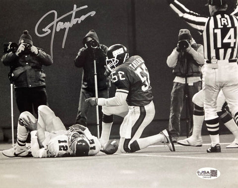 Lawrence Taylor Signed 8x10 New York Giants Cunningham Sack JSA QR