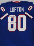 Bills Hall of Famer JAMES LOFTON Signed Custom Replica Jersey AUTO w/ HOF 03 JSA