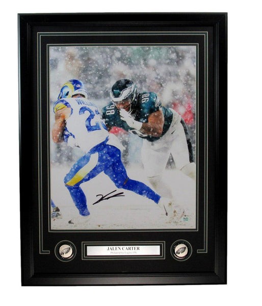 Jalen Carter Signed/Auto 16x20 Photo Philadelphia Eagles Framed PSA/DNA 195503