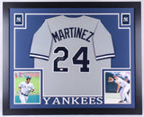 Tino Martinez Signed New York Yankees 35x43 Framed Jersey /JSA COA 4xWorld Champ