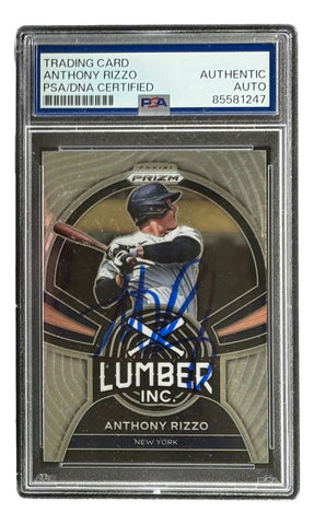 Anthony Rizzo Signed 2022 Panini Prizm #LI-5 New York Yankees Card PSA