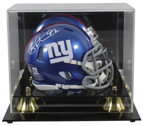Giants Michael Strahan Authentic Signed Speed Mini Helmet W/ Case BAS Witnessed