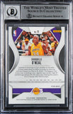 Lakers Shaquille O'Neal Signed 2019 Panini Prizm Silv #11 Card Auto 10 BAS Slab