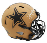 Jimmy Johnson Signed Dallas Cowboys Speed Full Size Salute to Service 2 Helmet