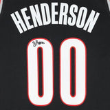Scoot Henderson Portland Trail Blazers Autographed Black Nike Swingman Jersey