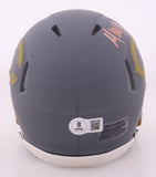 Mike Brown Signed Chicago Bears Slate Alternate Speed Mini Helmet (Beckett)
