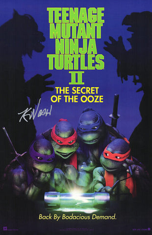 Kevin Nash Signed TMNT II: The Secret of the Ooze 11x17 Movie Poster - (SS COA)